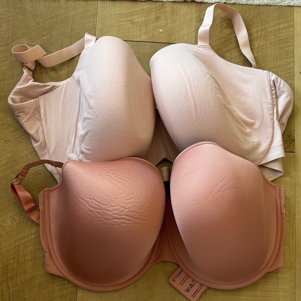Third Love Pink Bras Set